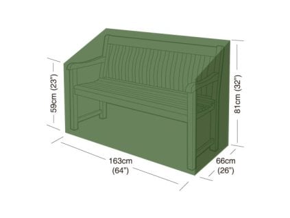 plachta krycí na zahradní lavičku 163 x 66 x 81 cm, PE 90g/m2