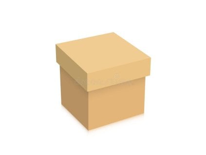 closed square paper box icon vector cardboard mockup image 181879270