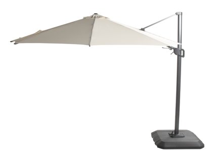 Zahradní slunečník Shadowflex 300cm s bočním stíněním, Light grey