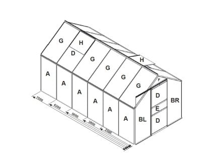 náhradní prosklení pro skleník VITAVIA VENUS 7500 PC 4 mm LG3112 - uvodni fotka