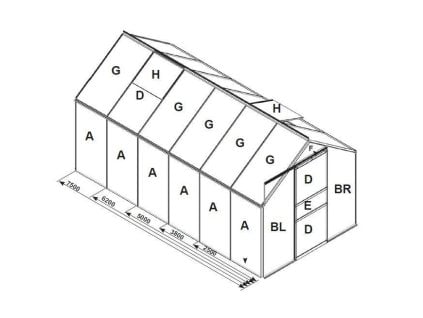 náhradní prosklení pro skleník VITAVIA VENUS 6200 PC 4 mm LG3064 - uvodni fotka