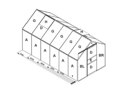 náhradní prosklení pro skleník VITAVIA VENUS 2500 PC 6 mm LG3059 - uvodni fotka