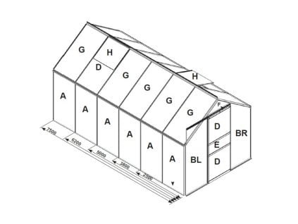 náhradní prosklení pro skleník VITAVIA VENUS 2500 PC 4 mm LG3058 - uvodni fotka