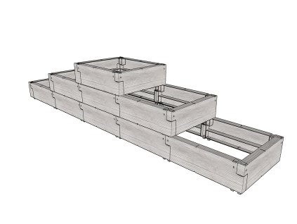 Vyvýšený záhon JUWEL TIMBER ERGOLINE StepOne