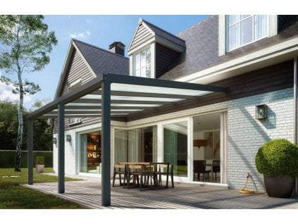 Hliníková pergola SKYLUX CLIMALUX 7,0 x 4,0 m antracit + opál PC