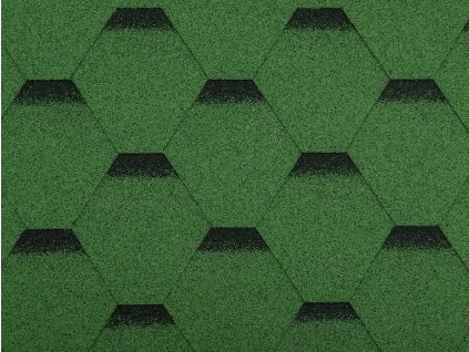 Asfaltový šindel Guttatec Hexagonal zelený, 3 m2/bal