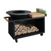 Grilovací ohniště OFYR Island 100 Black PRO Teak Wood