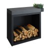 Pevný pracovní stůl OFYR Butcher Block Storage 90 Black Ceramic Dark Grey