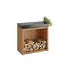 Pevný pracovní stůl OFYR Butcher Block Storage 90 Corten Ceramic Dark Grey